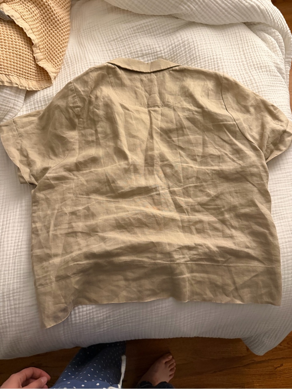 Quince Organic Linen Short Sleeve Button-Up Shirt size M - Picture 4 of 4